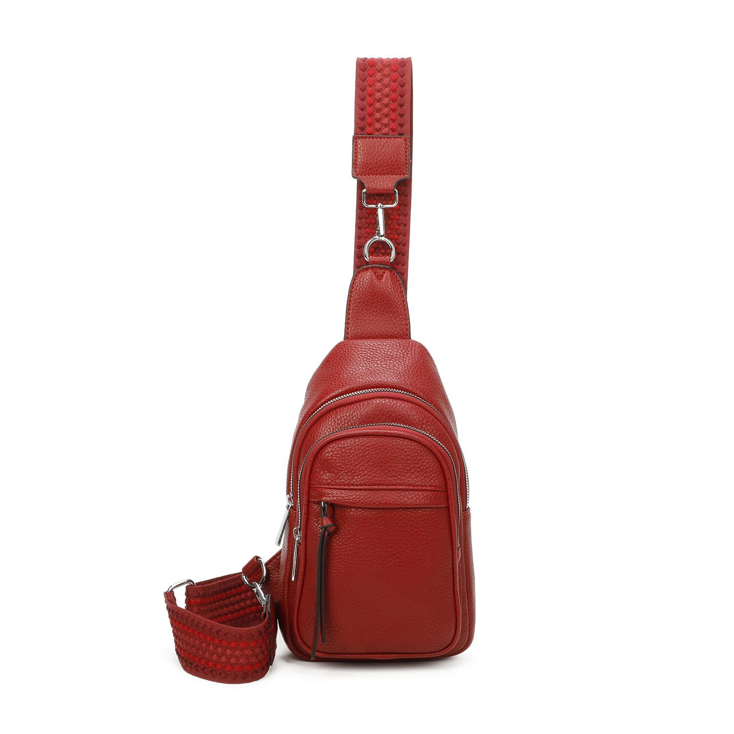 Sling Bag Hippie Goa Rucksack - Baumwolle, Verstellbar, Mit USB-Kabel-Öffnung, Flower Print